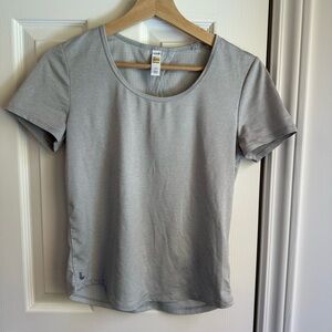 LOLË OPEN BACK GREY SHIRT